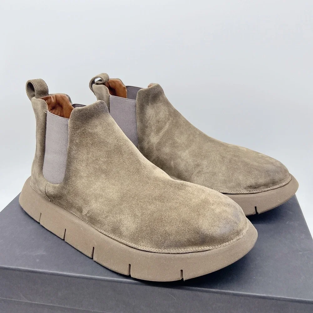 MARSELL Intagliata Beatle Chelsea Boots Malta Beige Suede Mens EU 44 US 11 $1095
